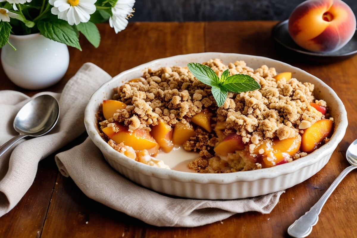 peach crumble recipe