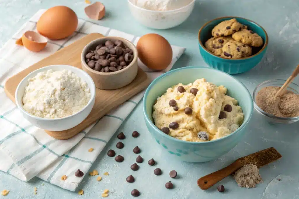 Ingredients for Cottage Cheese Cookie Dough