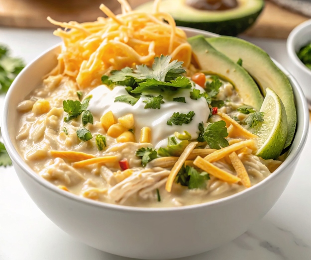 White Chicken Chili served