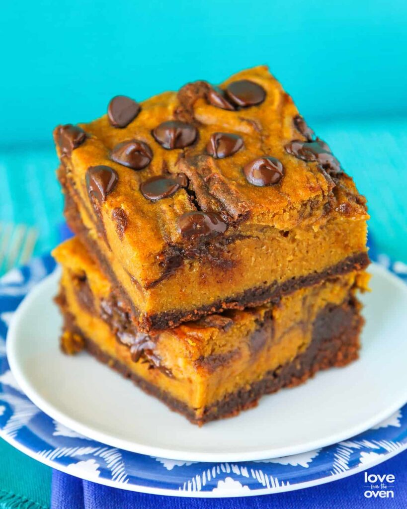 Chocolate chip Pumpkin brownie