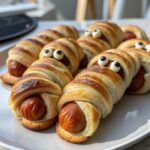 mummy hot dogs Halloween recipe